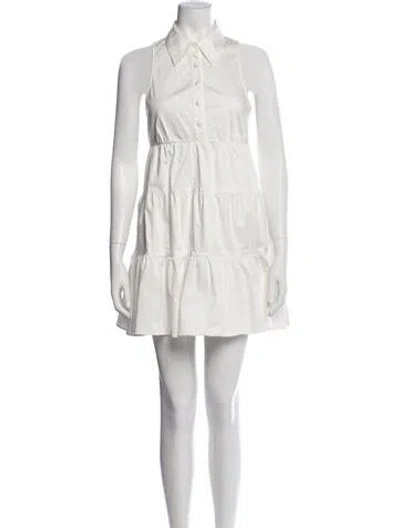Pre-owned Cinq À Sept Mini Dress In White