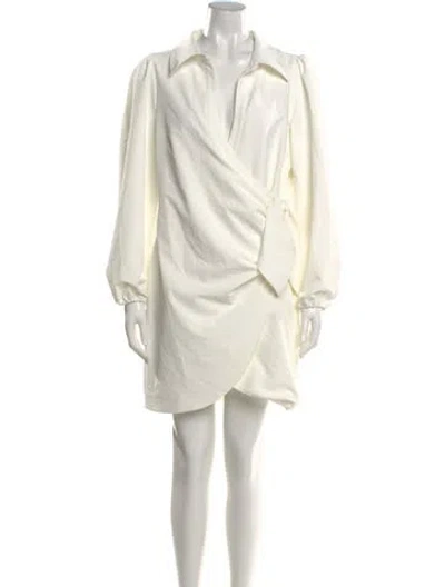Pre-owned Cinq À Sept Mini Dress In White