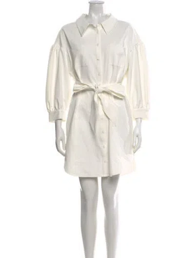 Pre-owned Cinq À Sept Mini Dress In White