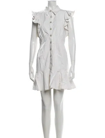 Pre-owned Cinq À Sept Mini Dress In White
