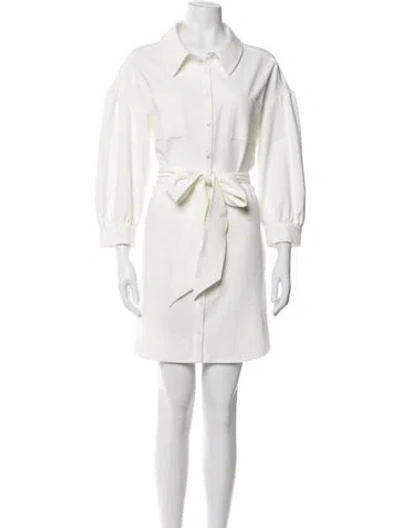 Pre-owned Cinq À Sept Mini Dress In White