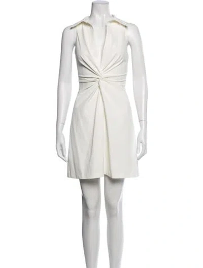 Pre-owned Cinq À Sept Mini Dress In White