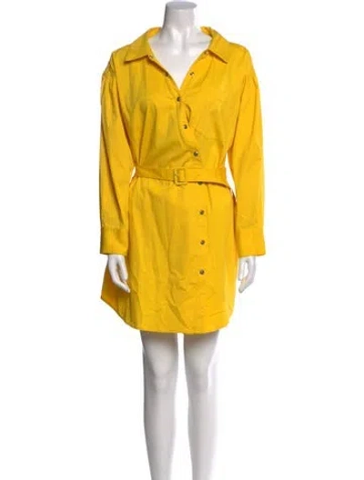 Pre-owned Cinq À Sept Mini Dress In Yellow