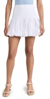 Cinq À Sept Ellah Fit & Flare Poplin Mini Skirt In White