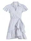 Cinq À Sept Lila Stripe Wrap Dress