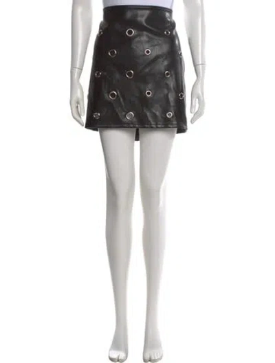 Pre-owned Cinq À Sept Mini Skirt In Black