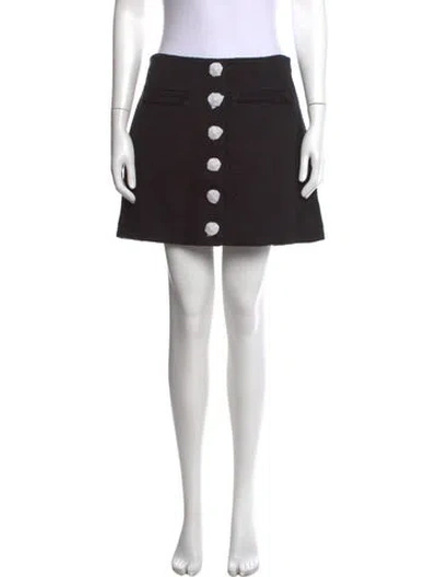 Pre-owned Cinq À Sept Mini Skirt In Black
