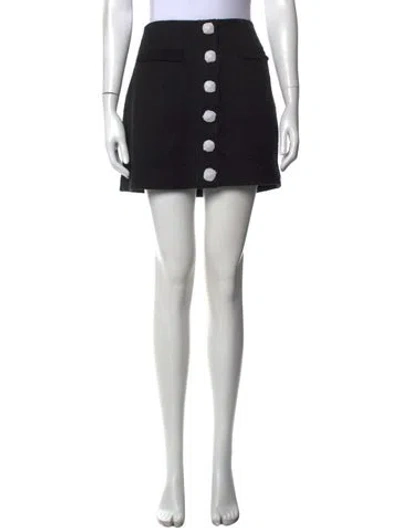 Pre-owned Cinq À Sept Mini Skirt In Black
