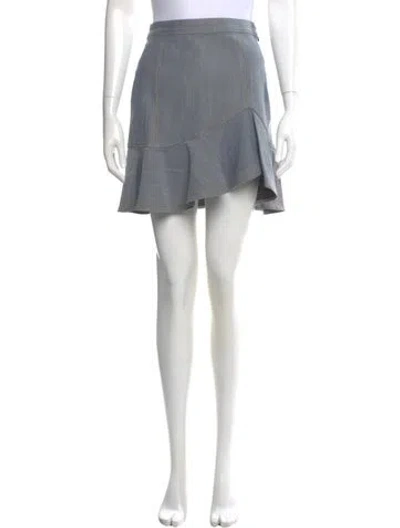 Pre-owned Cinq À Sept Mini Skirt In Blue