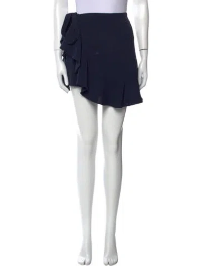 Pre-owned Cinq À Sept Mini Skirt In Blue
