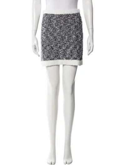 Pre-owned Cinq À Sept Mini Skirt In Blue