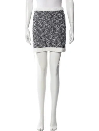 Pre-owned Cinq À Sept Mini Skirt In Blue
