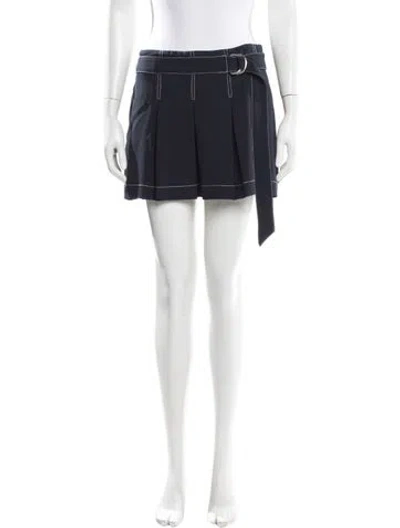 Pre-owned Cinq À Sept Mini Skirt In Blue