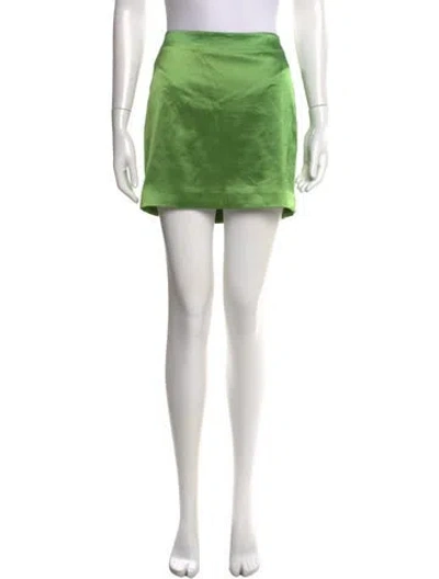 Pre-owned Cinq À Sept Mini Skirt In Green