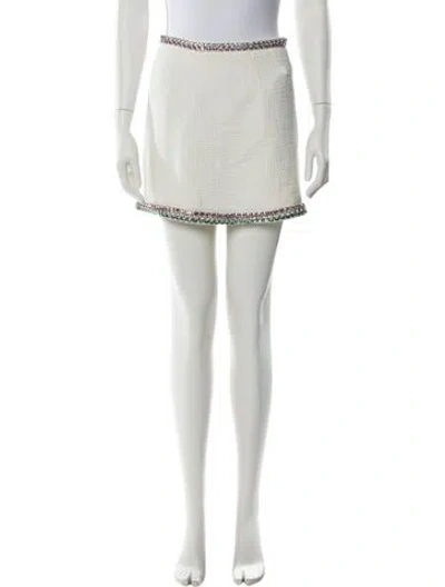 Pre-owned Cinq À Sept Mini Skirt In Neutral