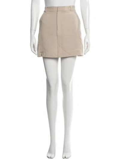 Pre-owned Cinq À Sept Mini Skirt In Neutrals