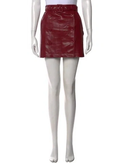 Pre-owned Cinq À Sept Mini Skirt In Red
