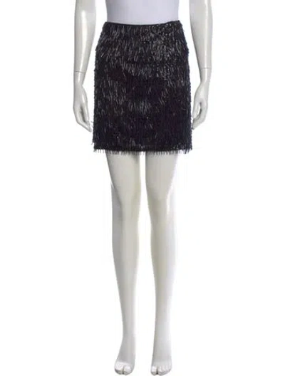 Pre-owned Cinq À Sept Mini Skirt W/ Tags In Black