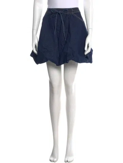 Pre-owned Cinq À Sept Mini Skirt W/ Tags In Blue