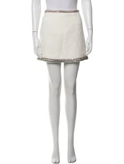 Pre-owned Cinq À Sept Mini Skirt W/ Tags In White