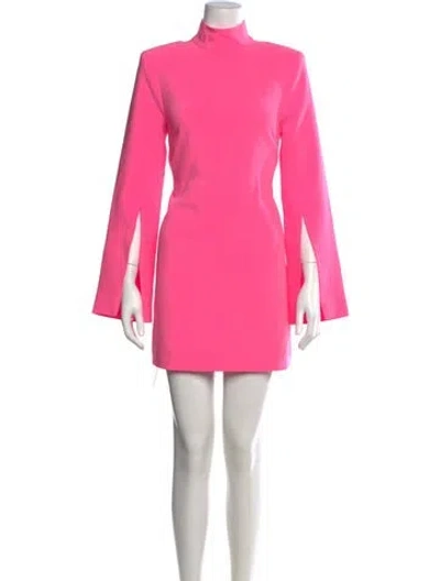 Pre-owned Cinq À Sept Mock Neck Mini Dress W/ Tags In Pink
