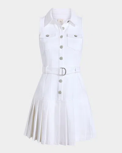 CINQ À SEPT MOXIE SLEEVELESS BELTED MINI DRESS