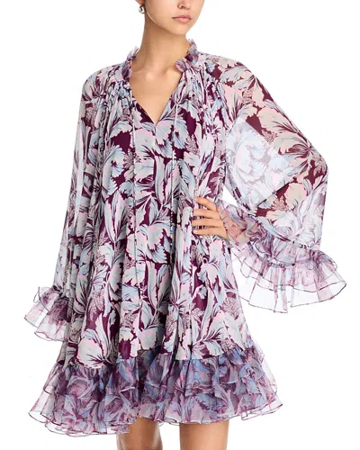 Cinq À Sept Cinq A Sept Multi Tulip Mini Dress In Purple