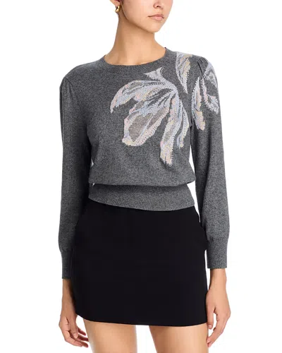 Cinq À Sept Cinq A Sept Multi Tulip Pullover Sweater In Gray