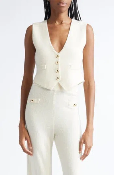 Cinq À Sept Mykah Cashmere Sweater Vest In White