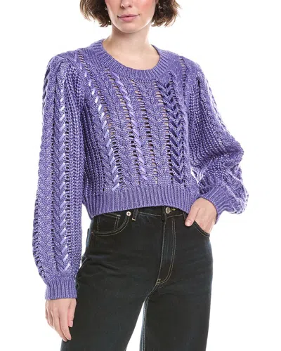 Cinq À Sept Nayara Cropped Pullover In Purple