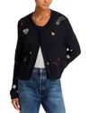 Cinq À Sept Piera Embroidered Cardigan In Black