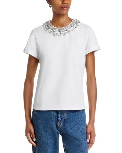 Cinq À Sept Cinq A Sept Necklace Shrunken Tee In White