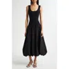 Cinq À Sept Nera Bubble Hem A-line Dress In Black