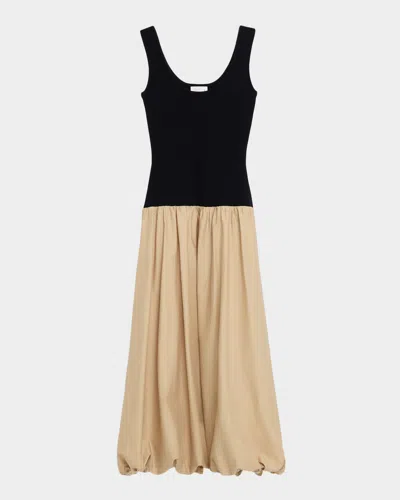 Cinq À Sept Nera Bubble Midi Dress In Black