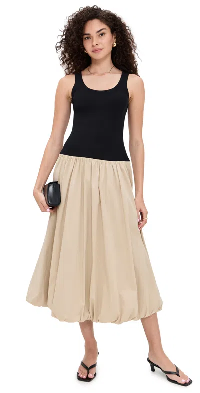 Cinq À Sept Nera Dress Black/khaki In Multi