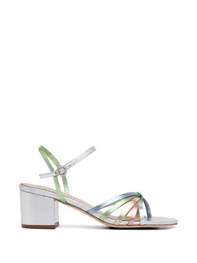 Cinq À Sept Nicole Strappy Metallic Block Heel Sandals In Multi