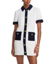 Cinq À Sept Cinq A Sept Nissy Mini Dress In White/navy