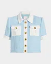 Cinq À Sept Nissy Short-sleeve Tweed Jacket