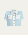 Cinq À Sept Nissy Short-sleeve Tweed Jacket