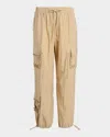 Cinq À Sept Nitsan Tie-cuff Cargo Pants In Khaki