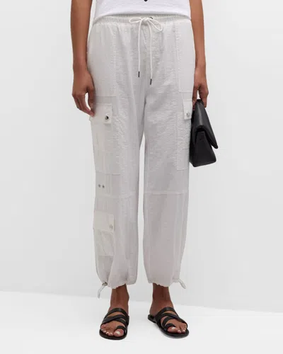 Cinq À Sept Nitsan Tie-cuff Cargo Pants In White