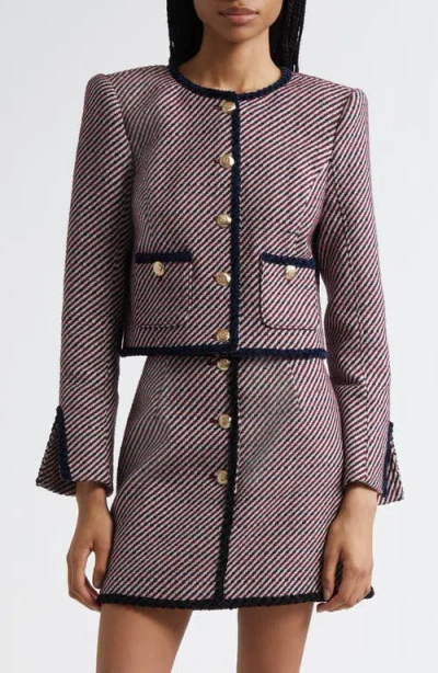 Cinq À Sept Noemie Zanda Bouclé Randi Jacket In Purple