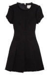 Cinq À Sept Cinq A Sept Nova Fringe Trim Mini Dress In Black