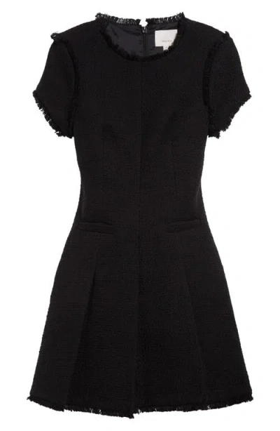 Cinq À Sept Cinq A Sept Nova Fringe Trim Mini Dress In Black