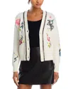 Cinq À Sept Nyla Patch Embroidered Cardigan In Ivory/multi