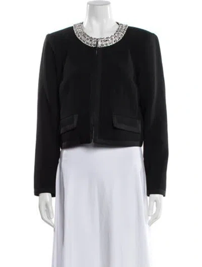 Pre-owned Cinq À Sept Nylon Blazer In Black
