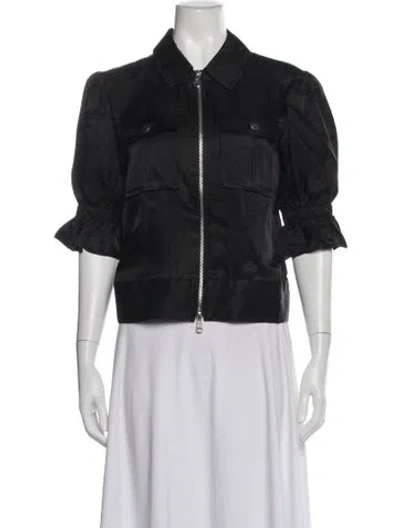Pre-owned Cinq À Sept Nylon Evening Jacket W/ Tags In Gray