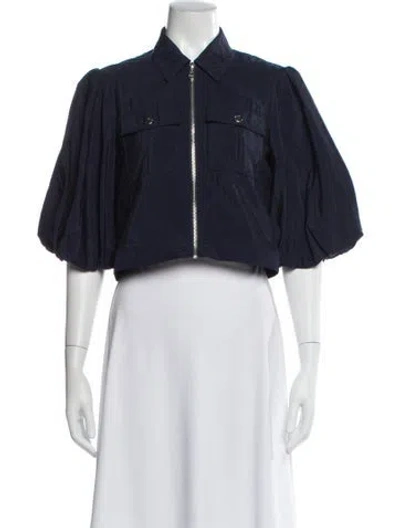 Pre-owned Cinq À Sept Nylon Jacket In Blue