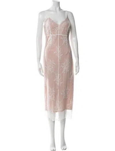 Pre-owned Cinq À Sept Nylon Long Dress In Neutral