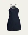Cinq À Sept Odetta Mini Dress In Indigo In Indigo